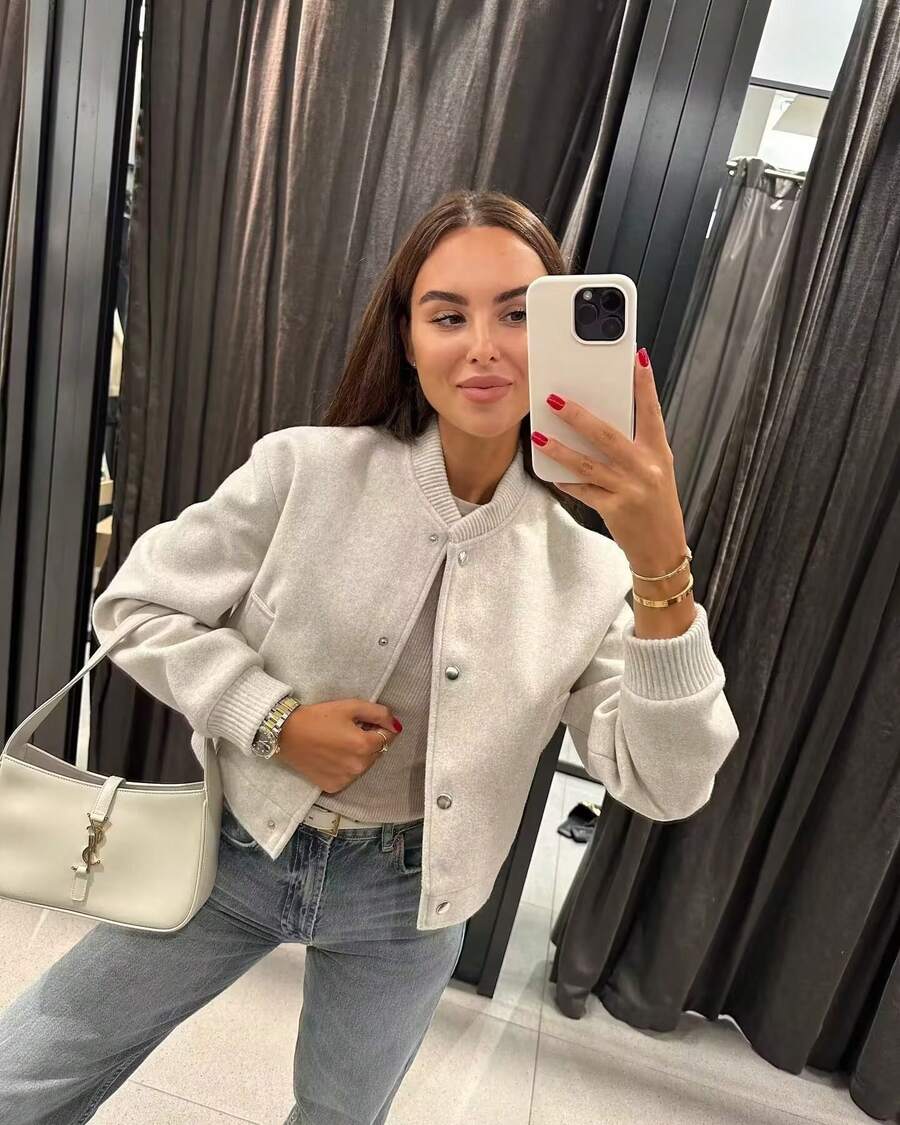 Women Outdoor Jackets - Milky - View 1