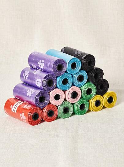 PETSIN 750/600/450/300/150 piezas Paquete de bolsas para desechos de perro, portátil, limpieza, bolsas de basura para automóvil, papelera pequeña, bolsas de repuesto para papelera, bolsas de basura para mascotas, bolsas para heces de perro, bolsas herméticas para desechos de mascotas, paseo de perro al aire libre, bolsas para heces de perro al aire libre