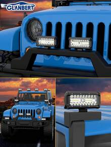 GLANBERT 6-Inch 40 LED Car Light Bar High Brightness Combination White Exterior Light, Automotive LED Combination Light Set, Dual-Head Suitable For Truck, SUV, Motorcycle, ATV - 12-60V - View 9