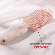 2支装男女通用桨式梳 - 易于造型，温和呵护头皮，耐用混合材质 - 适合所有发质的护发工具 - 彩色 - 查看 12