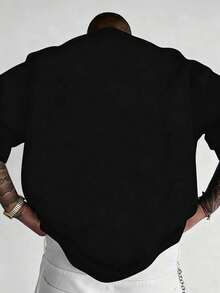 Men's 100% Cotton Graphic Tee, Crew Neck Short Sleeve Casual T-Shirt With Pink Flame Graphic,Is This What Heaven Sounds Like Slogan, Y2K Streetwear, Comfortable Soft & Breathable For Summer, Daily Wear & Going Out, Regular Fit, Durable Fabric, Ideal Gifts For Men - 黑色 - 查看 2