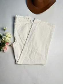 纯色直筒裤 - 白色 - 查看 7