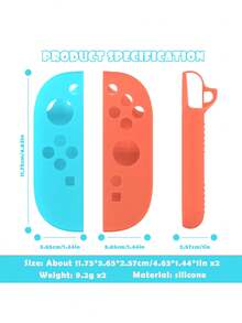 Ốp bảo vệ bằng silicon cho tay cầm 2, vỏ bọc chống trượt cho tay cầm Joycon trái và phải của Switch 2. - Nhiều màu - Xem 6