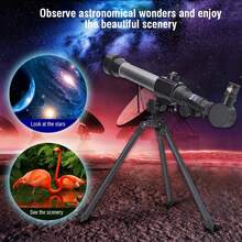 High-Definition Astronomical Telescope For Children | Beginner Telescope For Observing The Moon And Stars | STEM Educational Toy For Young Astronomers | Portable And Easy-To-Set-Up Telescope, Ideal Gift For Boys And Girls