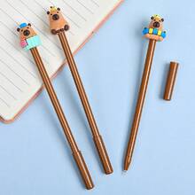 1套（10支）Kapibara卡通学生中性笔，创意可爱碳素水性笔，书写流畅，设计可爱，适合课堂笔记、日记、日常涂鸦、减压和创意文具收藏（随机款式） - A - 查看 6