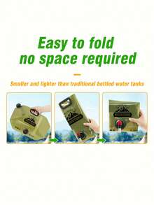 1pc 8-Liter/28-Ounce PE Portable Water Bladder With A Thickened Rectangular Design, Foldable Water Container, And Tap. Suitable For Outdoor Enthusiasts, Camping, Hiking, And Travel.