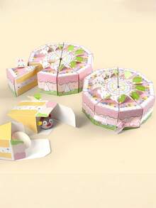 20pcs/Set Cake Shape Box, Easter Gift Box, Rabbit Paper Box, Triangle Packaging Box, Party Favors, Easter Birthday Party Decoration, Party Supplies - Multicolor - View 5