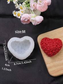 1pc Heart Flower Candle Mold DIY Handmade Soap Flower Ball Silicone Mold