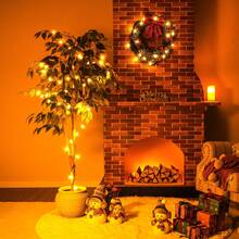 6 Feet Artificial Ficus Tree, Tall Lifelike Greenery With Natural Wood Trunk Living Room, Office Floor And Corner Decor - 5' - 查看 3