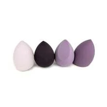 8 Pcs Unisex Dry Wet Dual Use Makeup Sponge Set Soft Blend Foundation Concealer Blush Powder  Sponges Multi Colored Purple For Daily Makeup Application Use - 4pcs Multi-colored Purple - 查看 1