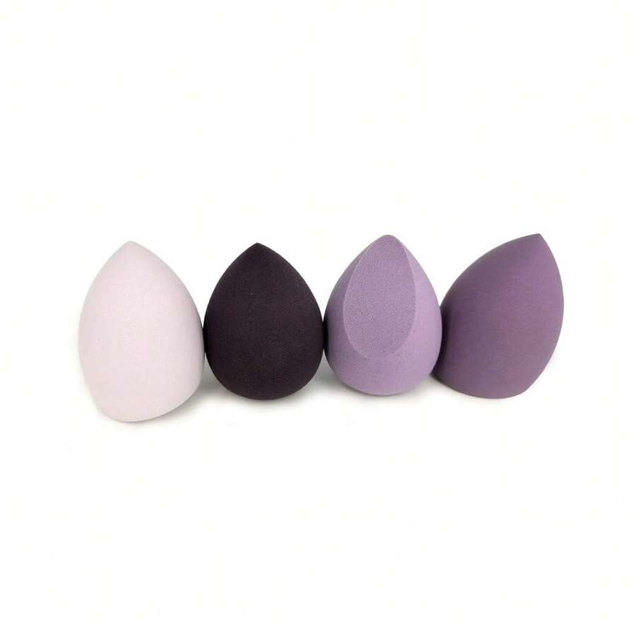 8 Pcs Unisex Dry Wet Dual Use Makeup Sponge Set Soft Blend Foundation Concealer Blush Powder  Sponges Multi Colored Purple For Daily Makeup Application Use - 4pcs Multi-colored Purple - 查看 1