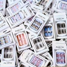 24pc Nail Art Pieces Randomly Sent Out Short Nail Art Medium And Long Nail Art Long Nail Art Multi-Color Nail Art Y2K Gothic Nail Art French Nail Art Various Styles Of Nail Art Randomly Sent Out 2000 Styles Of Nail Art Randomly Sent Out - ABS - 查看 3