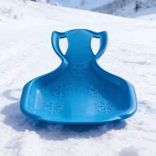 Esquís para niños, esquís de copo de nieve de plástico engrosado, adecuados para jugar al aire libre en la nieve de invierno, esquiar, patinar sobre hielo, esquiar sobre césped en verano, esquiar en arena, mangos de doble propósito. - Rosa - Ver 8
