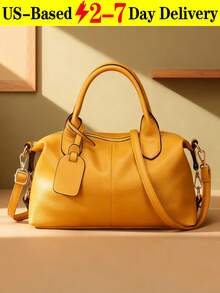 Fashionable Women's Handbag,Autumn Shoulder Bag , Large-Capacity Tote Bag With Adjustable Shoulder Straps, Can Be Carried By Hand, Worn Over The Shoulder, Or Slung Across The Body. A Simple And Casual Women's Crossbody Bag, Perfect As A Gift For Women. Soft Leather Large-Capacity Women's Handbag, Ideal For Working Women Commuting To The Office. Handbags, Office Bags, Women's Boston Bags, And Pillow Bags, Suitable For Work, Shopping, And Leisure.Valentine's Day - 彩色 - 查看 15