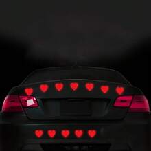12pcs Reflective Heart-Shaped Car Stickers, High Intensity Reflective Safety Decals For Bumper, Windows, Laptops, Anti-Scratch Protection Film - Love - View 5
