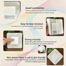 纱布（2种款式）- 30片装 - 无纺布底纱布垫 - 柔软透气，适用于紧急敷料，亲肤，易于移除，不粘皮肤黏液 - 彩色 - 查看 4