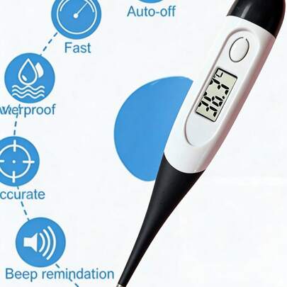 1/2 adet Yetişkin Dijital Termometre, Ateş İçin 10 Saniyede Hızlı Ağızdan Vücut Sıcaklığı Ölçümü, 2'li Termometre Seti, Santigrat/Fahrenheit Cinsinden Doğru Sıcaklık Okuması, Aile Sağlığı, Hediye, Ev Gereçleri, Sağlık Temel Ürünleri