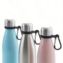 2pcs Outdoor Sports Water Bottle Accessories, Portable Water Bottle Accessories, Beverage Bottle, Backpack Accessories, Combining Climbing Hook And Leisure Cup Holder, Portable For Camping, Travel, Hiking, Running, Outdoor Sports, Sports Events, Convenient And Accessories, Fashionable Black Design, Aluminum Alloy Material - Multicolor - View 8