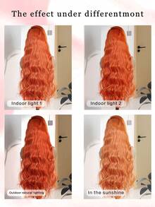 Blended Hair Is Made From Human Hair Mixed With Synthetic Fibers And Protein Filaments Synthetic Lace Front Wig, 13*4 Lace 180% Density Body Wave Wigs, Wavy Wig With Baby Hair For Women Daily Party Use, Natural Pre Plucked Glueless Brown Lace Frongtal Wigs (Bob 8-16inch) - S350 - View 9