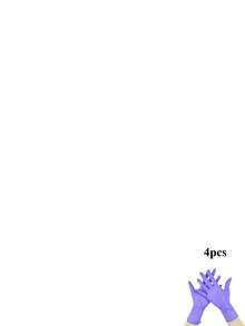 100只/包 一次性丁腈手套，蓝/紫色，无粉，耐用，适用于家庭清洁、厨房、浴室、食品处理、纹身、美容、染发、宠物护理、美发沙龙等，另有黑色、白色、粉色、蓝色、绿色、透明一次性手套（袋装）