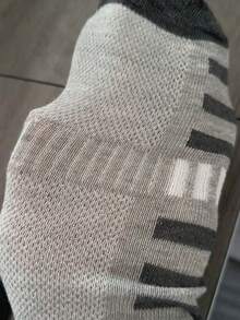 6 双男士时尚高品质低帮圆领踝袜，网眼透气多功能休闲男士船袜 - 彩色 - 查看 9