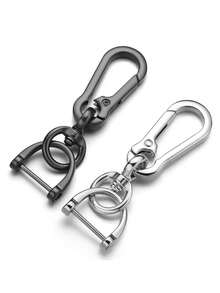 Llavero de metal para coche, llavero de aleación de metal duradero adecuado para llaves de coche - Diseño minimalista, anillo , llavero duradero y de moda ideal para hombres y entusiastas del automóvil - Idea de regalo perfecta, llavero de coche, organizador de llaves, accesorio elegante, superficie pulida - Multicolor - Ver 4