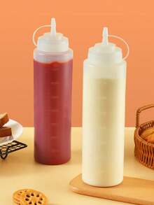 5pcs/8pcs/12pcs Plastic Squeeze Bottles Set With Conical Spout - Ideal For Sauces, Condiments And Ingredients, Easy Dispensing Of Soy Sauce, Garlic Sauce