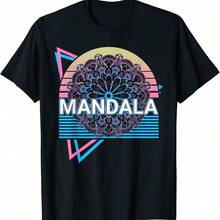 Dala Sacred Geometry Prana Retro T-Shirt - Burgundy - View 1
