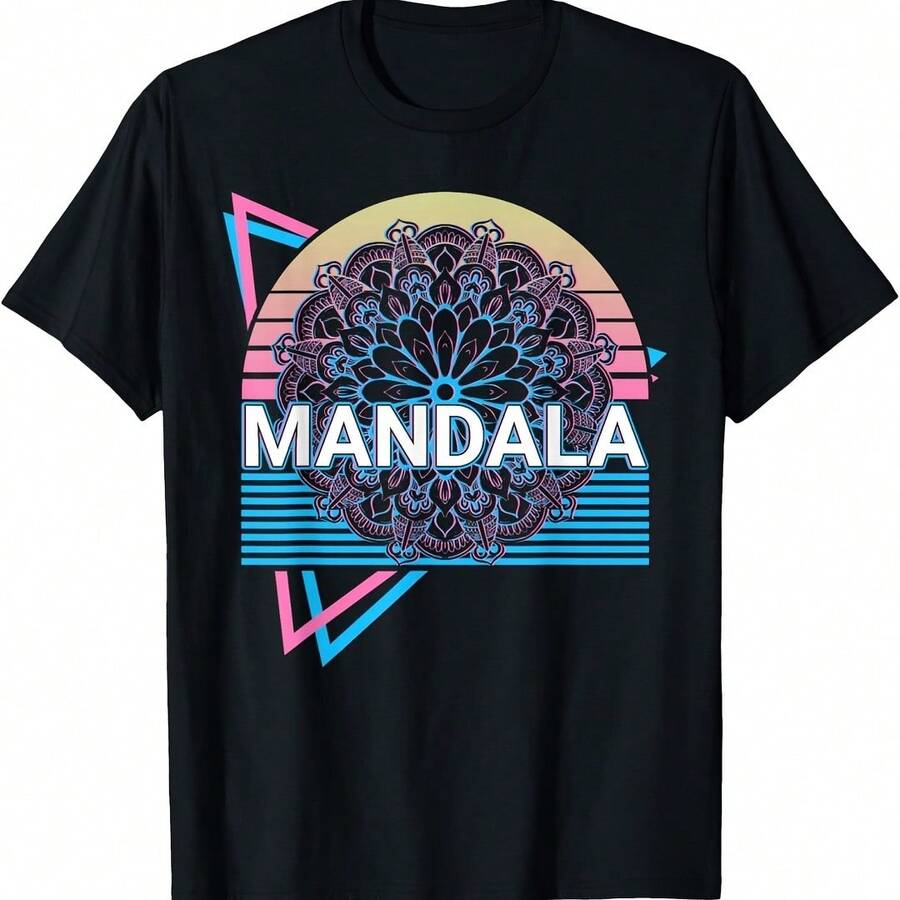 Dala Sacred Geometry Prana Retro T-Shirt - Burgundy - View 1