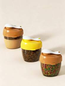 1pc Portable Milk Powder Dispenser Box, Easy To Disassemble And Clean, Milk Powder Storage Container With Compartments For Outdoor Use, Baby Infant Rice Cereal Storage Canister - Multicolor 1 - View 4