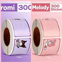 3 Sanrio Character Name Sticker Rolls, 600pcs/Roll, Self-Adhesive Cute Cartoon Name Labels For School Supplies, Envelopes, Scrapbooks, Notebooks, Water Bottles And Luggage - Back To School Essentials Scrapbook Supplies Stationery Stickers - Multicolor - View 12