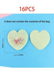 16pcs Heart-Shaped Resealable Bags, Cute Mini Gift Packaging Bags, Red & Pink Heart-Shaped Jewelry Pouches, Transparent Resealable Bags, Cute Snack Bags For Business, Wedding, Birthday, Holiday Parties, Baby Shower, Gender Reveal Party - Multicolor - View 14