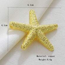 1件铜质创意新款时尚海星贝壳吊坠，多功能DIY手链、项链、背包链、手机链，手工饰品 - 彩色 - 查看 15