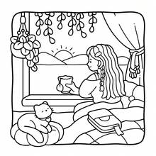 1pc Healing Stress Relief Coloring Book, Soft Paper Coloring Booklet, Sweet Warm Healing Style, Comfortable Private Scene Patterns For Girls, Pink And White Color Scheme, With Butterfly Decorative Mirror Details, Therapeutic Stress Relief Coloring, Suitable For Stationery, School Supplies, Perfect Gift For Girls, Wedding Season, Back To School Season - Girl Spaces2 - View 6
