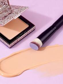 1pc High Quality Fiber Angled Powder Brush, Blush Brush, Contouring Brush, Applies Makeup Seamlessly Without Powdery Finish, Beginner-Friendly Makeup Brush For Base Makeup - Black - View 7