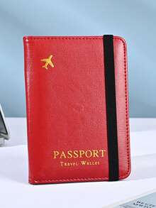 1 pieza Cartera de viaje de pasaporte de piel sintética | Portador de tarjetas multiusos con estampado de avión | Organizador de documentos unisex para hombres Cartera mini Cartera Monedero Cartera pequeña Cartera de tarjetas Regalos para hombres y mujeres Cartera de dinero Regalo del Día de la Madre Esencial de crucero Cosas lindas Clip de dinero - Multicolor - Ver 13