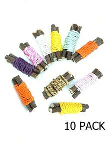 20件/4件/9件/7件/18件装兔子/豚鼠磨牙玩具，天然苹果木磨牙玩具组合，手工制作豚鼠仓鼠小型动物磨牙玩具 - 彩色 - 查看 25