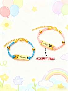 Customized Name/ID Bracelet | Unique Personalized Style, Suitable For Birthday And Epiphany Gifts, Handmade Jewelry - Multicolor - View 8