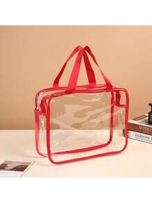 Bộ 2 túi đựng đồ chơi trẻ em trong suốt có khóa kéo và nhãn dán, được làm từ nhựa PVC trong suốt, có thể tái sử dụng, thích hợp để đựng trò chơi cờ bàn, khối xếp hình, ghép hình và đồ chơi, lý tưởng để cất giữ đồ dùng trong phòng trẻ. - Nhiều màu - Xem 10