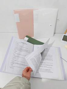 A4 File Folder, 40 Pockets Transparent Sleeve Document Organizer, Student/Office Supplies, Pregnancy Record, Certificate/Music Score/Test Paper Collection - Multicolor - View 8