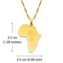 1pc Africa Map & Country Name Pendant Necklace, Suitable For Women And Men, Africa Map Jewelry, Nigeria, Ghana - Multicolor - View 26