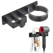 Wall Mount Hair Dryer Holder, Drill-Free Bathroom Hair Dryer Storage Rack, Straightener & Iron Organizer, Curling Iron Holder (Suitable For Salons & Bathrooms), Hair Dryer & Ironing Board Stand, Bathroom Accessories, Home Decor Bathroom Accessories - Multicolor - View 8