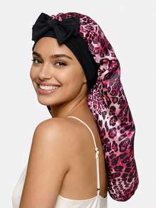 2 piezas de Gorros de seda para protección del cabello, de mujer de varios colores con ribete elástico, para el cuidado diario del cabello