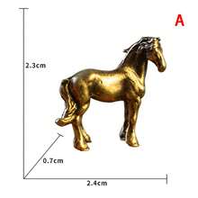 4pcs High Quality Copper-Color Mini Horse Figurines - Micro-Carved Crafts, Room Decor Horse Sculptures | Copper Surface - Moss Terrarium Fish Tank Micro Landscape Decorations - Multicolor - View 8