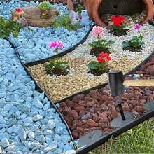 Garden Lawn Edge Solution Made Of PE Material, Length: 5m/16.4ft, Height: 5cm/1.97inch With 15 Fixing Piles, Suitable For Flower Beds, Tree Rings And Sidewalks, Garden Lawn Messy Separation Strip, Yard - Multicolor - View 3