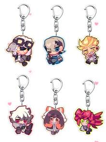 1个可爱动漫亚克力钥匙扣，Rudo Enjin Zanka Riyo Jabber 包包挂饰，背包和手机配件，汽车钥匙扣，动漫爱好者桌面装饰收藏品 - 彩色 - 查看 2