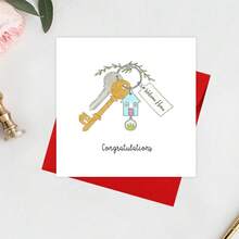 乔迁贺卡、祝贺贺卡、乔迁贺卡、温馨的家、搬家、新房、乔迁贺卡 - 彩色 - 查看 8