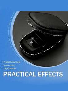 1个通用拉链钥匙包，PU皮革汽车钥匙扣，带蝴蝶结，便携小巧，适用于汽车、家庭和办公室，情人节、毕业典礼、教师节礼物，男女通用设计，高品质工艺，旅行配件，汽车用品 - 彩色 - 查看 6