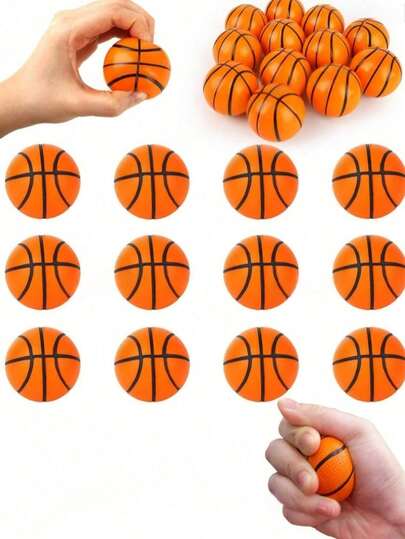 20pcs Mini Basketballs Suitable For Stress Squeeze, Mini Foam Basketball Balls For Party Favors, Sports Decor, Gifts & - Sensory Fidget (Portable Mini) Perfect For Back To School Game Gifts, School Party Prize Bags,
