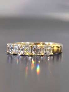 1枚奢华立方氧化锆戒指，女士婚礼订婚派对珠宝情人节礼物 - 4# - 查看 17